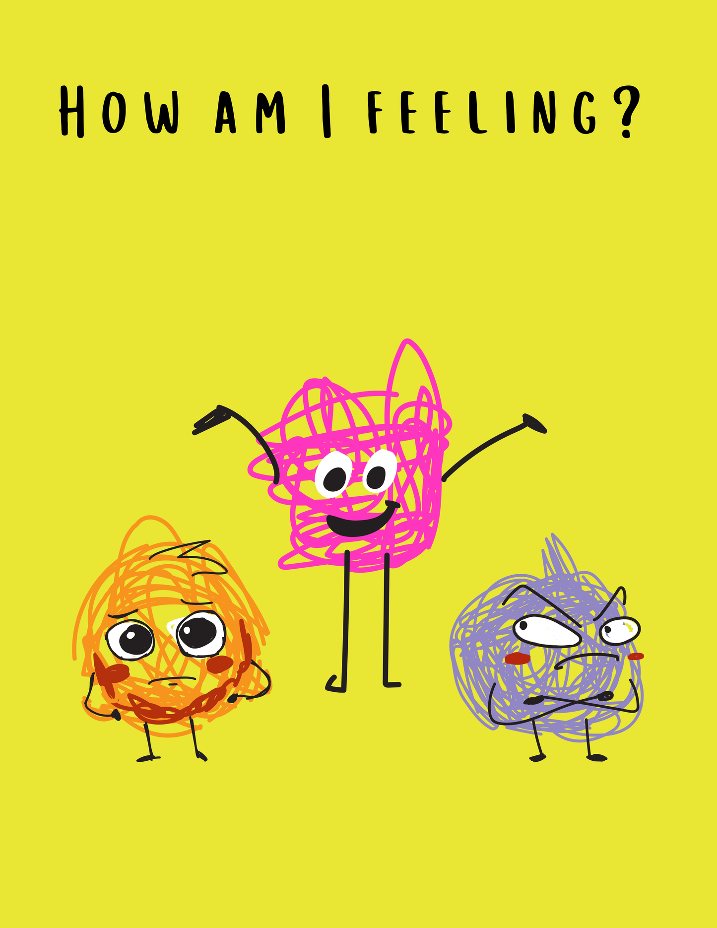 Scribble Guys Feelings Poster